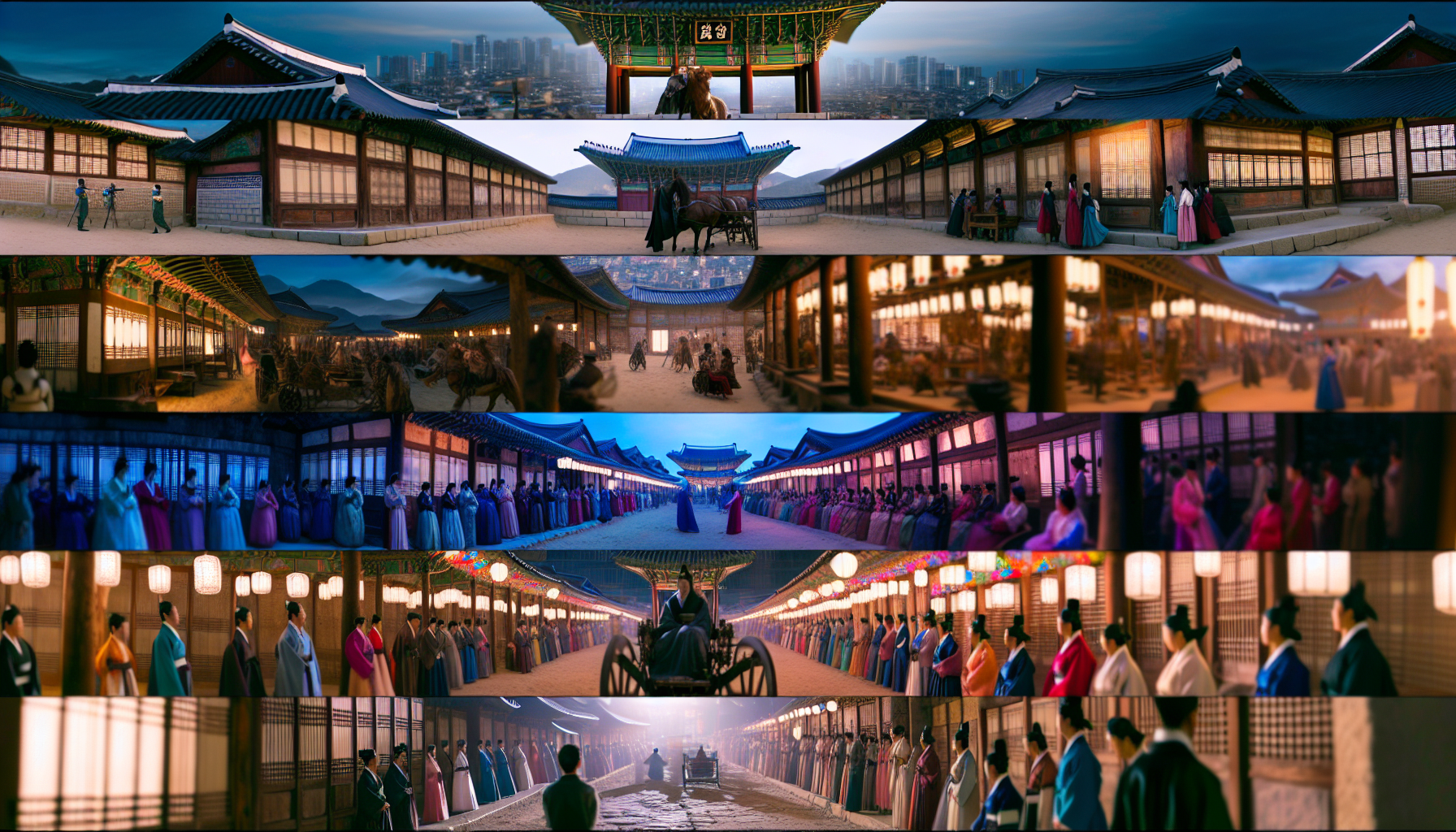 韓國歷史電影場景,多個時代背景