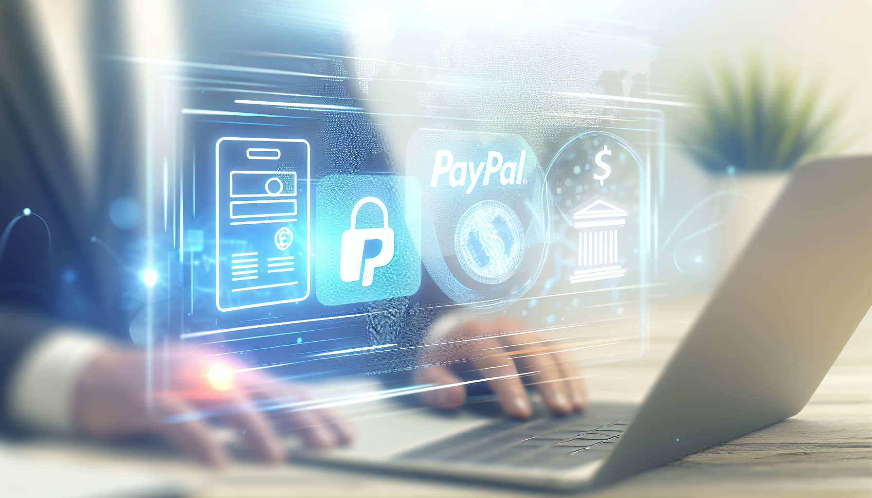 PayPal과 은행 계좌를 나타내는 이미지