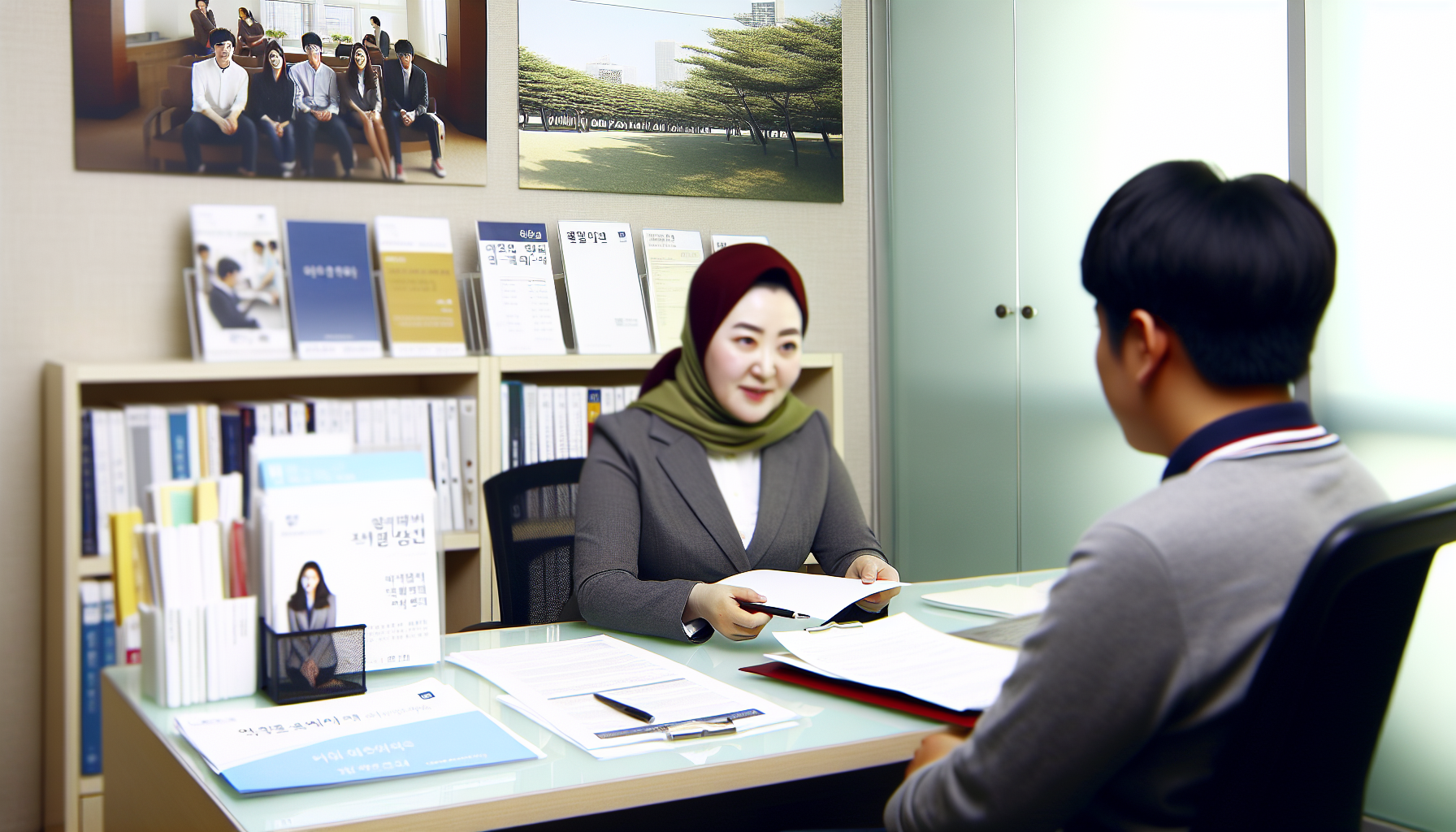 大学入学相談のシーン