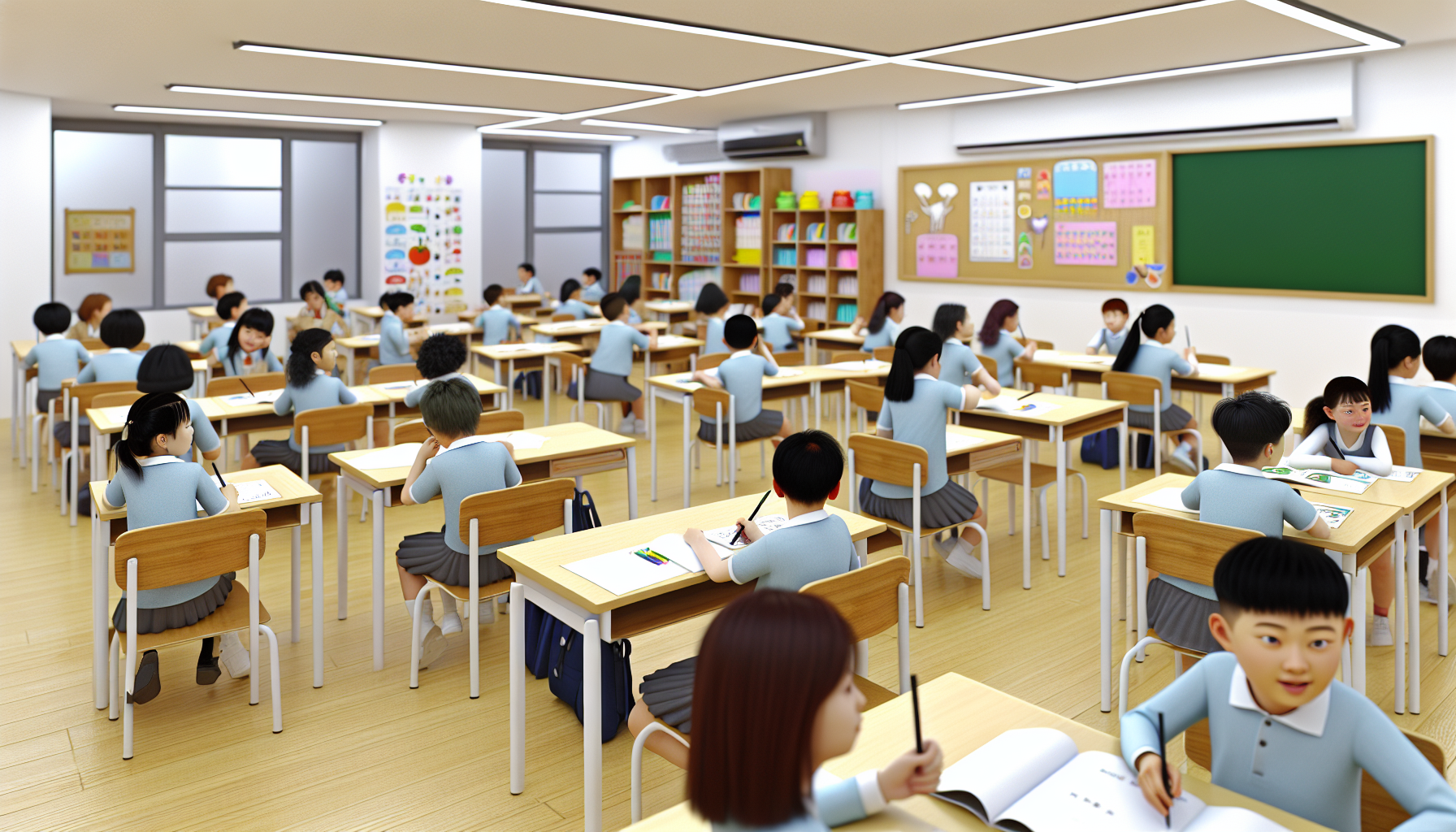 韩国学校教育场景