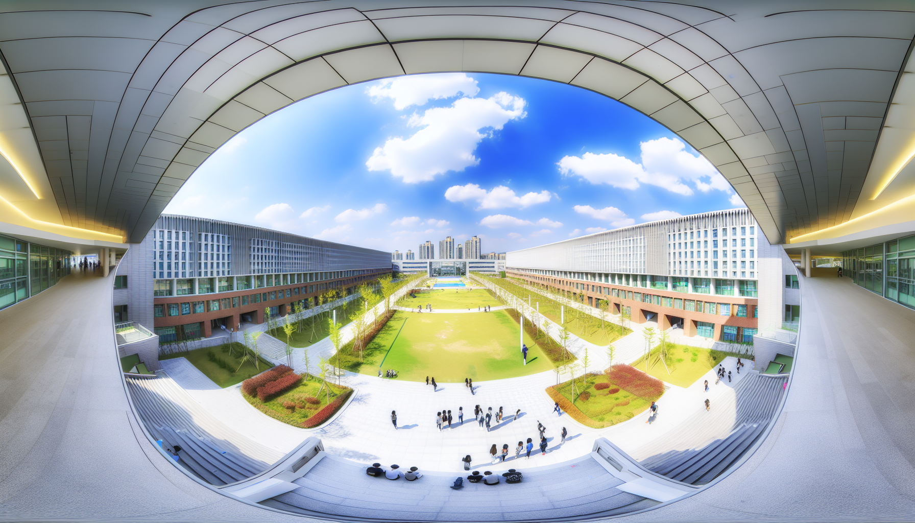 韓国大学キャンパスの全景