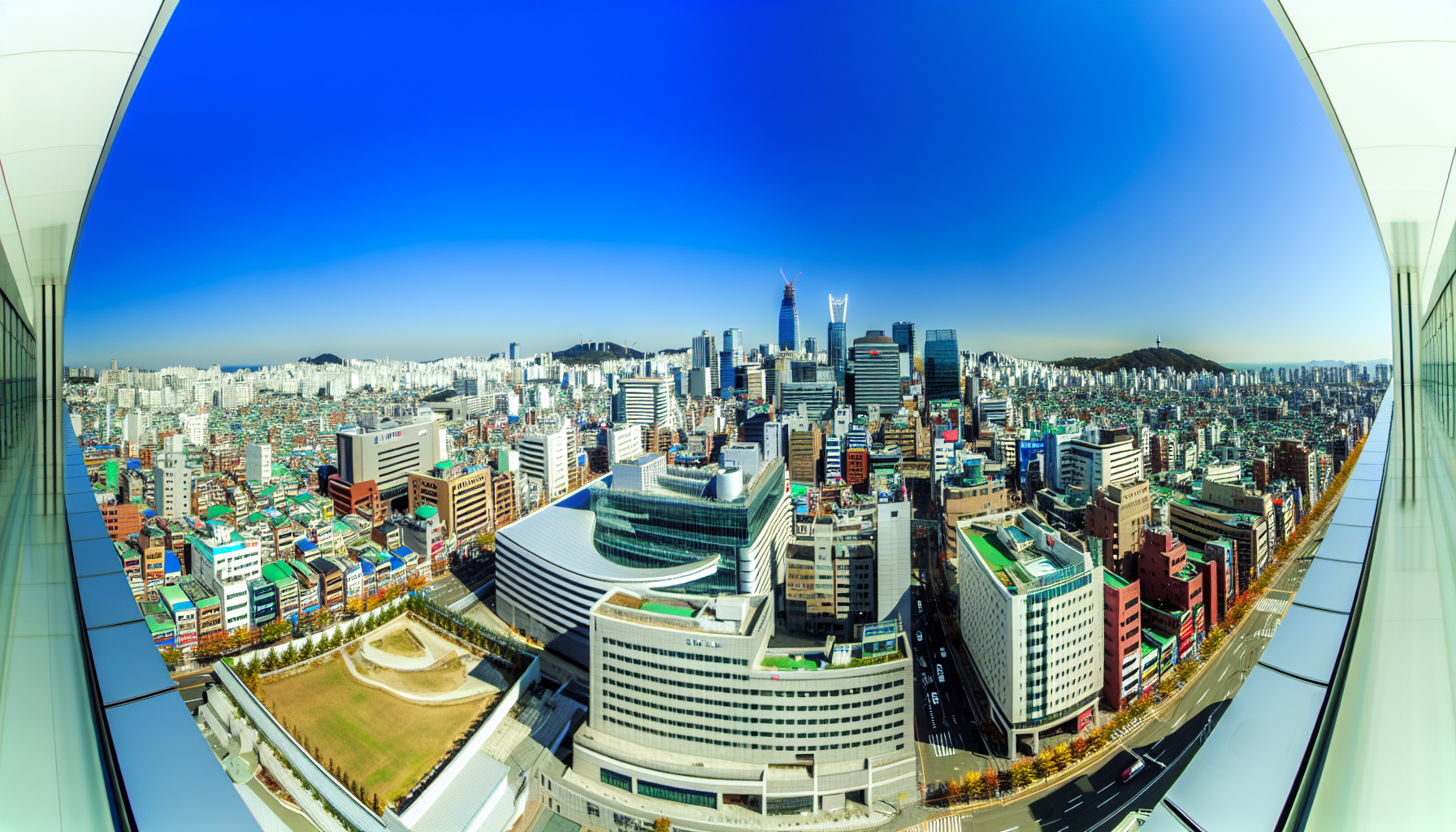 青岛地区全景,白天